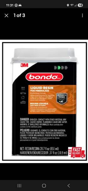 Bondo 705353141140 1 Quart All-purpose Fiberglass Resin