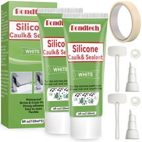 Fmj-b02 Bondtech 8 Oz White Silicone Caulk Bathroom Caulking W