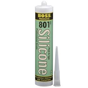 80101b Boss 10.3 Ounce White Silicone Adhesive Sealant For Pool Spa Tile And Fittings