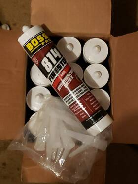 Stilci300 Boss Pro New Case 12 X Tubes 814 Firestop Intumescent Latex Caulk -red