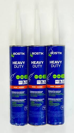 Bostik 747224699107 Heavy Duty Premium Polyurethane Construction Adhesive 10.1 Oz Set Of 3