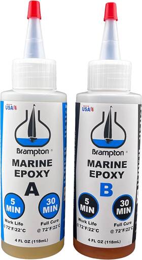 Brampton Technology Ltd. 853235006602 Marine Epoxy Strong Bonding For Boat Repair - Bonds In 30 White