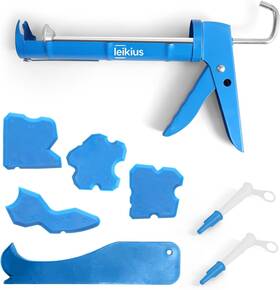 Lk-cg012 Brand Leikius Caulk Gun Kit Smooths No-drip Silicone Caulking And 9inch Blue