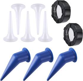 Aus-045 Brand Litkiwi 10pack Sausage Caulk Guns Nozzle Kit 2pcs Aluminum 2 X Caps And 8 Nozzles