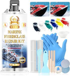 100067 Brand Yiae Marine Fiberglass Repair Kit For Boats Pro Gel Coat And Epoxy Resin 100g White