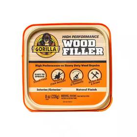 107084 Branded Gorilla 8 Oz. Natural Wood Filler Tub 4-pack