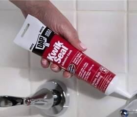 18873 Branded Two Dap Kwik Seal 5.5 Oz. White Kitchen And Bath Adhesive Caulk