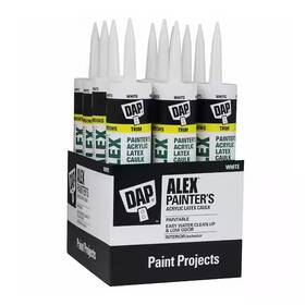 Branded 445050693643 New 12-pack Acrylic Latex Caulk Paintable Flexible Ideal For Trim And Windows