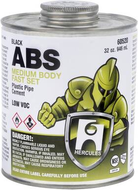 Oat-60520 Branded 60520 Oatey Hercules Abs Medium Black 32-ounce Fast Set Cement