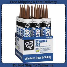 7079818412 Branded Dap Dynaflex 230 Cedar Tan Latex Door/siding/ Window Sealant 10.1 Oz Case Of 12