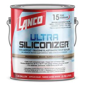 Branded 718594090542 1 Gal. Ultra Siliconizer 100% Acrylic Elastomeric Reflective Roof Coating Sil