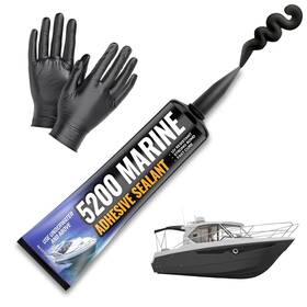 Branded 744110227574 Black 5200 Marine Sealant Fast Cure High Bond Strength Uv Resistant Underwate