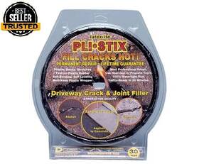 Branded 744110352375 30 Ft. Driveway Crack Joint Filler Concrete Asphalt Sealer Repair Medium Black