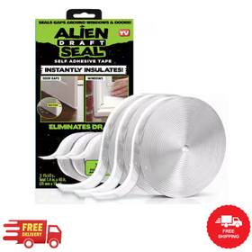 7688 Branded Alien Seal 1.4 Inch X 49 Ft. Transparent Anti-draft Adhesive Instant Insulation S