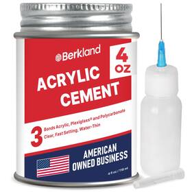 Acryliccement4oz Branded 4 Oz Acrylic Bonding Cement With Applicator Bottle Clear Glue For Plexiglass