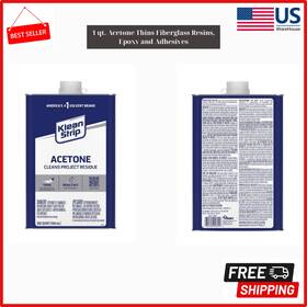 Qac18 Branded Klean-strip 1 Quart Acetone Thins Fiberglass Resins Epoxy And Adhesives