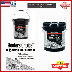 Rc015470 Branded Roofers Choice 15 Plastic Black Roof Cement 4.75 Gal