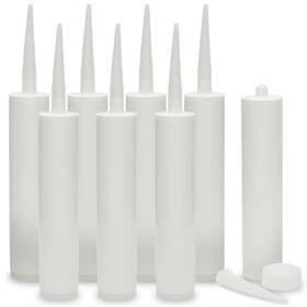 Bright Creations 843128102726 8 Pack Empty Caulking Sealant Tubes 11-ounce Refillable Cartridges For Grout