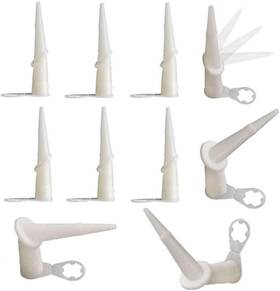 Brostown 313051850884 10-pack Caulk Nozzles - Universal 360 Degree Rotating Bent Cartridge Se
