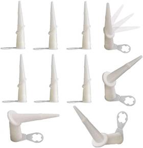 Brostown 313057464467 10-pack Caulk Nozzles - Universal 360 Degree Rotating Bent Cartridge Se
