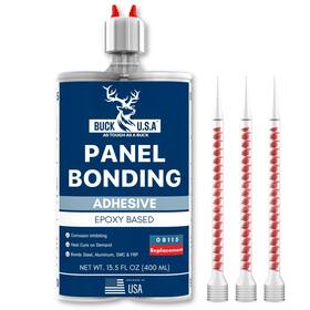 Sealants-08115 Buck Tape As Tough A Panel Bonding Adhesive Two-part Epoxy 400 Ml/13.5 Fl Oz 1 Pack