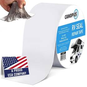 Canopus 810063612221 Rv Sealant Tape White 4 Inch X 50 Feet Roof Patch Repair Waterproof