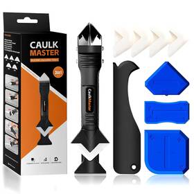 Cm1in301 Caulkmaster Silicone Caulking Tool Kit - 3-in-1 Sealant Black Blue