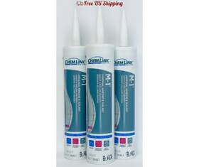Chem Link 810678012058 M1 Universal Adhesive And Sealant Black 10.1 Oz Set Of 3