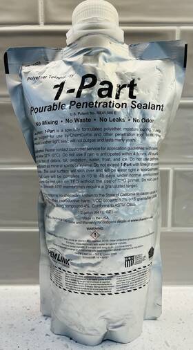 Ss-chem-f1426 Chem Link Ss-chem-f1426. Chemlink 1 - Part Pourable Penetration Sealant 1/2 Gal Watertight Roofing Seal