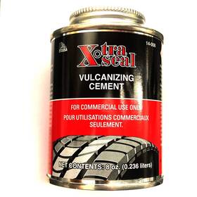0.2366 Chemical Vulcanizing Cement 718117400087 X-tra Seal Tire Tube Patch 8 Oz Liters