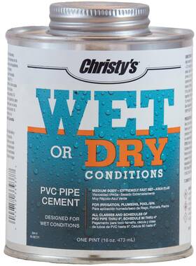 Christys 044752339377 Wet Or Dry Conditions Pvc Cement - Medium Body Extremely Fast Set Low-voc
