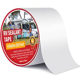 Chuangseed 445012557587 Rv Roof Tape White 4 Inch X 50 Feet Sealant Patch Rep