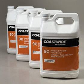 Cw090ru01-a Coastwide 4 Pack 1 Gallon Each 90 Diamond Floor Finish Sealer High Gloss
