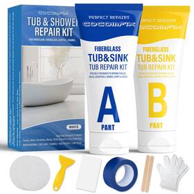 Cocomfix 313095968927 Tub Repair Kit White Fiberglass For Enamel Acrylic