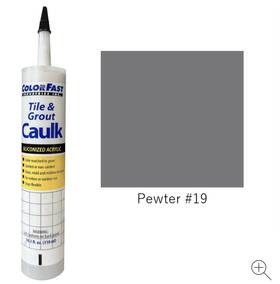 Ca-c-019-10s Color Fast Colorfast Sanded Bundle 2 Tile And Grout Caulk Poly Blend Pewter #019 10.3 Floz