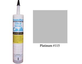 Ca-c-115-10s Color Fast Colorfast Sanded Bundle 2 Tile And Grout Caulk Poly Blend Platinum #115 10.3 Floz