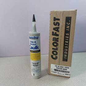Ca-m-002-10ns Color Fast Lot 10 Colorfast Tubes Tile And Grout Caulk Acrylic Non-sanded Pewter 10.3 Fl Oz