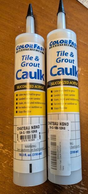 Colorfast Industries Ca-c-183-10ns Lot Of 2 - Tile And Grout Caulk Chateau Nsnd 10.3 Fl Oz Each