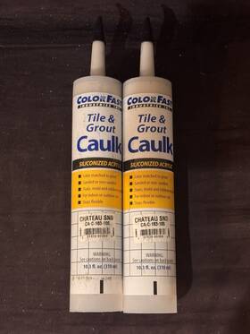 Ca-c-183-10s Colorfast Industries Lot Of 2 - Tile And Grout Caulk Chateau Snd 10.3 Fl Oz Each