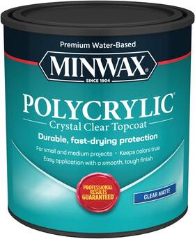 622224444 Company Polycrylic Protective Finish 1 Quart Crystal Clear Wood Sealer