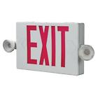 Cooper Lighting Combo Unit White Housing Remote Cap Led-exit 2 Led Emergency Light Heads 080083567171