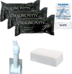 Putty001 Cppdoettl 3pcs White Waterproof Plumbers Putty Moldable Duct Seal For Leak Repair Wall
