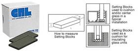Sb577 Cr Laurence Crl 1/4 Inch X 1 4 Neoprene Setting Blocks - 100 Pack