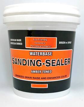 Crystalac 818110005217 Clear Amber Toned Sanding Sealer 8oz Mini