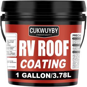 Cukwuyby 737655669541 1 Gallon Rv Roof Coating Sealant Solar Reflective Quick Dry Waterproof Paint