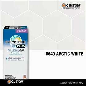 Custom Building Products 445034639667 Polyblend Plus Non-sanded Grout Arctic White - 10 Lb