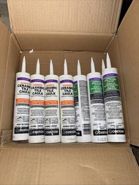 62267-165 Custom Building Products Coloured Commercial Silicone Caulk 10.5 Oz 165 Delorean Gray - 8 Units