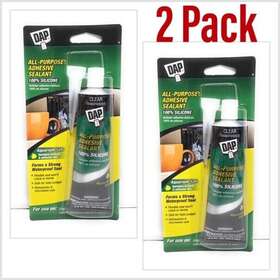213223 Dap 2 Pack All Purpose 100% Silicone Adhesive Clear Sealant Household/aquarium Safe