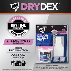 Dap 313047239280 Drydex Wall Repair Patch Kit 8oz 2 Pack Spackling Pink To White Paint Ready