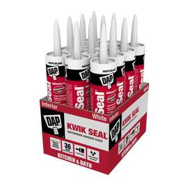 Dap 313103455494 Kwik Seal 10.1 Oz. White Kitchen And Bath Adhesive Caulk 12-pack